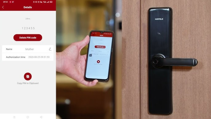 a smart lock app on a phone