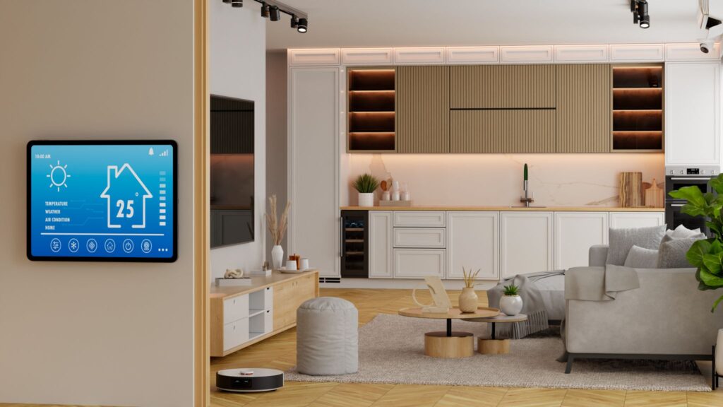 professional-maintenance-helps-larger-systems-stay-reliable a smart home with a tablet installed on a wall