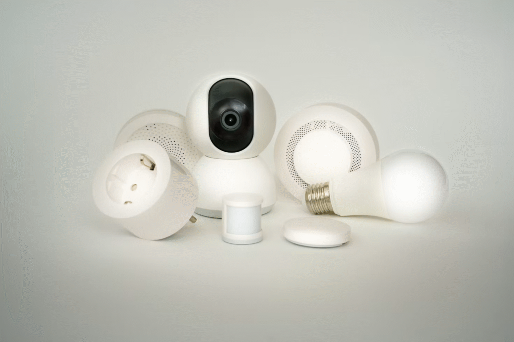 smart-home-devices-smart-plug-camera-speaker What Are Home Control Devices?