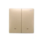 Zigbee Scene Smart Switch Double Rocker Champagne Gold