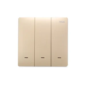 Zigbee Smart Switch Triple Rocker Champagne Gold