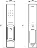 Digital Lock PP8100 Hafele - Size Chart