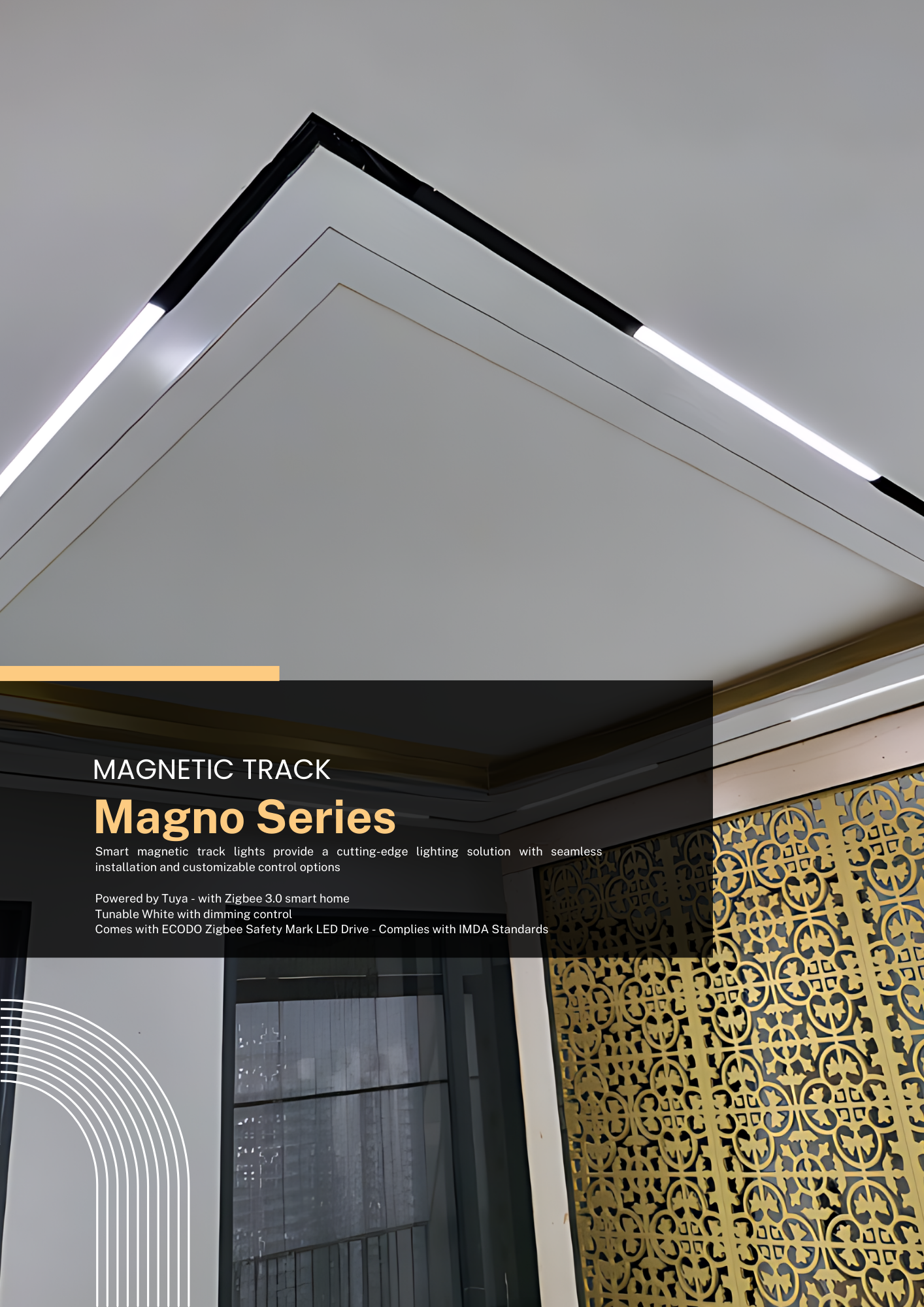 Ecodo LunarGlow MagnoSphere - Magnetic Track Magno Series - AT Smart Home Product Catalog